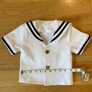 Toddler infant sailor navy top